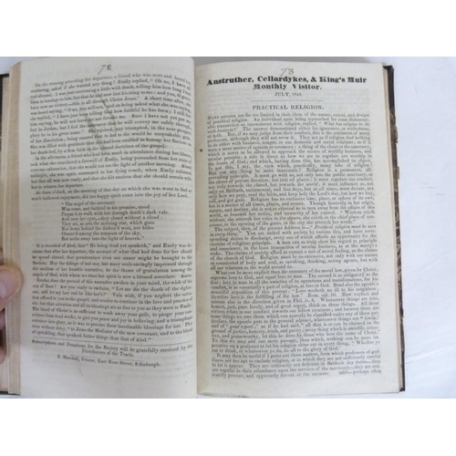 132 - Anstruther, Cellardykes & Kingsmuir Monthly Visitor. 2 bound vols. of this religious tract ... 