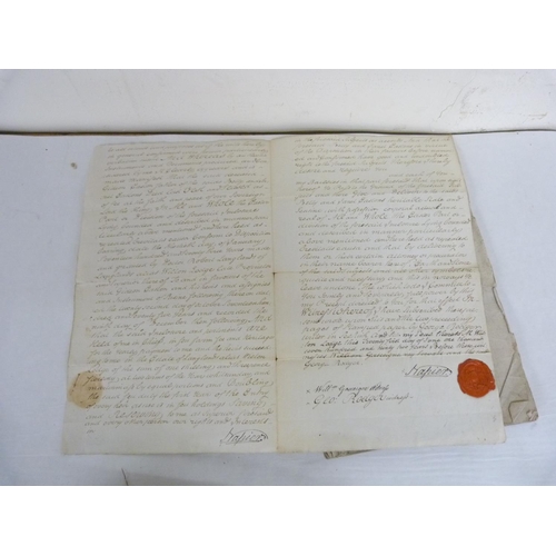 139 - NAPIER FRANCIS, LORD.  Charter of Confirmation Containing Precept of Clare Constat. 2 manu... 