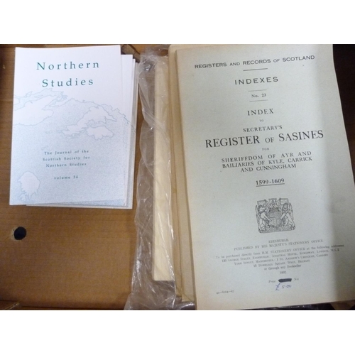 147 - Scotland.  A carton of softback folio publications, Registers & Records, Transactions ... 