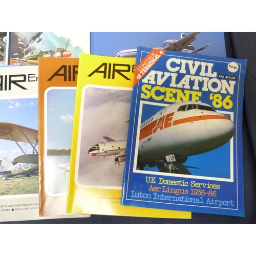 150 - Aircraft & Air Warfare.  A carton of various books & periodicals.