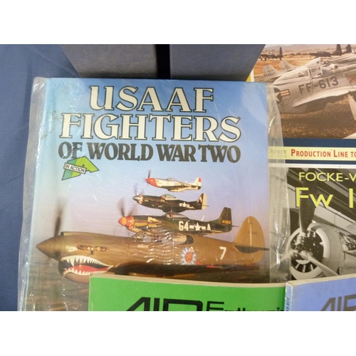 150 - Aircraft & Air Warfare.  A carton of various books & periodicals.