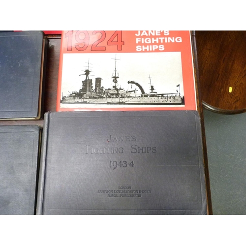 16 - JANE'S.  Fighting Ships. Vols. for 1939, 1943/44 & 1955/56; also 3 others, reprints, e... 