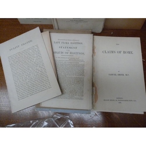 166 - PUSEY E. B.  4 various tracts & pamphlets; also a bundle of items, Samuel Smith & other... 