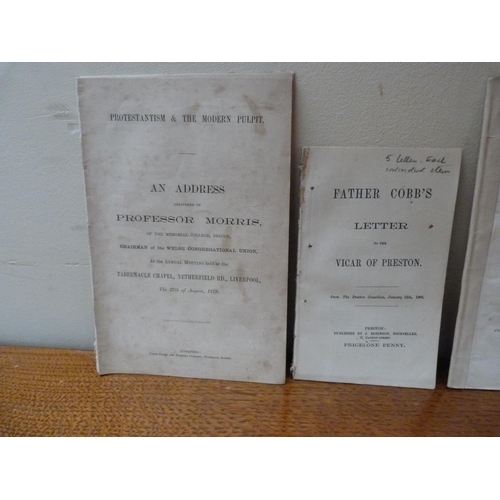 168 - ROBINSON J. (Pubs).  Father Cobb's Letter to the Vicar of Preston, nos. 1 to 5 together, disbound, P... 