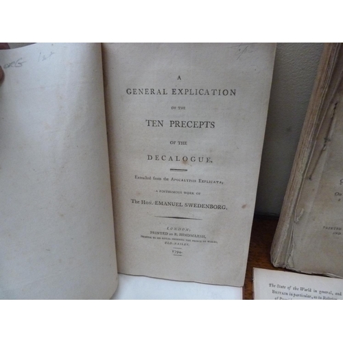 169 - SWEDENBORG EMANUEL.  A General Explication of the Ten Precepts of the Dacalogue, mod. marbled wrappe... 