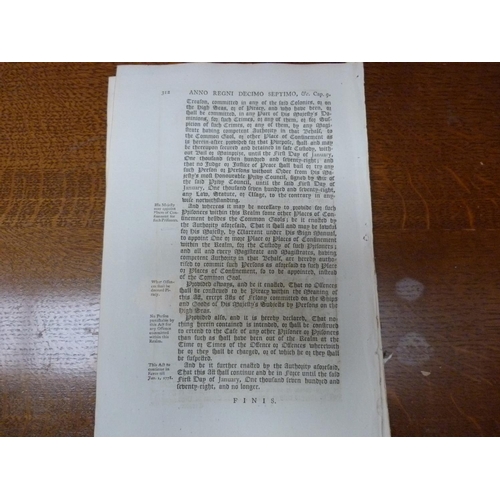 174 - Acts - George III - America.  4 Acts of Parliament re. the American Colonies - Encouraging the Makin... 