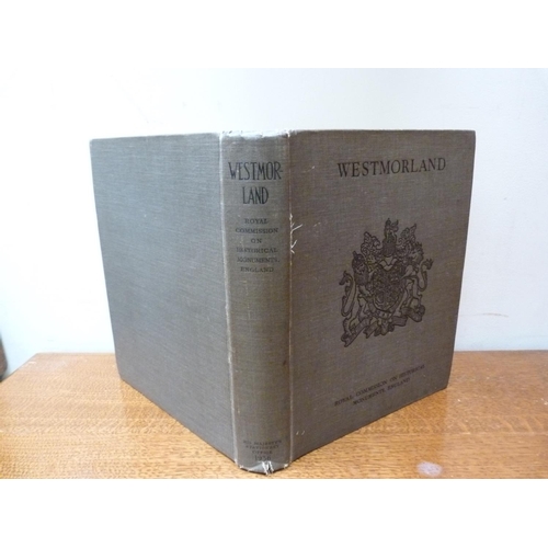 189 - ROYAL COMM. ON HISTORICAL MONUMENTS.  Westmorland. Many illus. & plans. Quarto. Orig. grey ... 