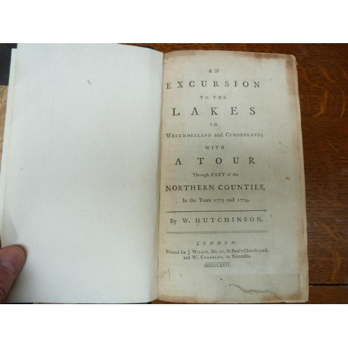 192 - HUTCHINSON W.  An Excursion to the Lakes in Westmoreland & Cumberland with a Tour Thro... 