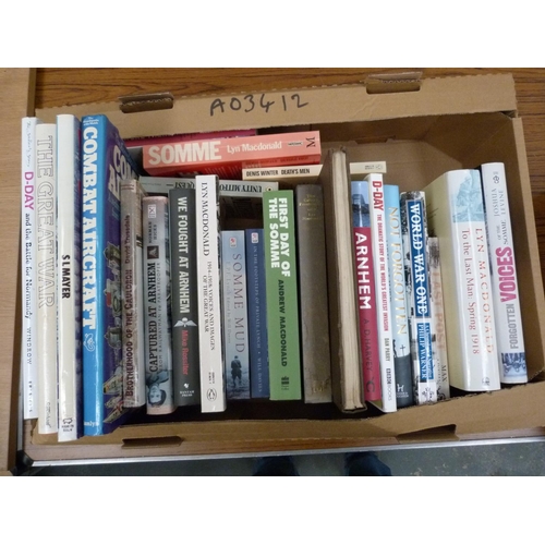 208 - Military.  A carton of books & softback publications.