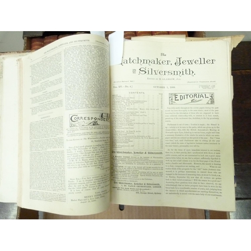 21 - GLASGOW D. (Ed).  The Watchmaker, Jeweller & Silversmith. Bound vol. of orig. issues. ... 