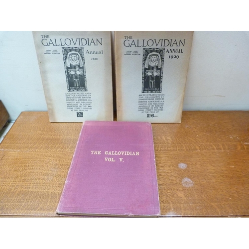 226 - THE GALLOVIDIAN ANNUAL.  Vol. 5 for 1903 & vols. for 1928 & 1929. (3).... 