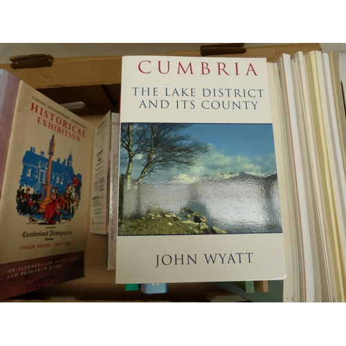 232 - Carlisle & Cumbria.  A carton of books & softback publications incl. local & trade ... 