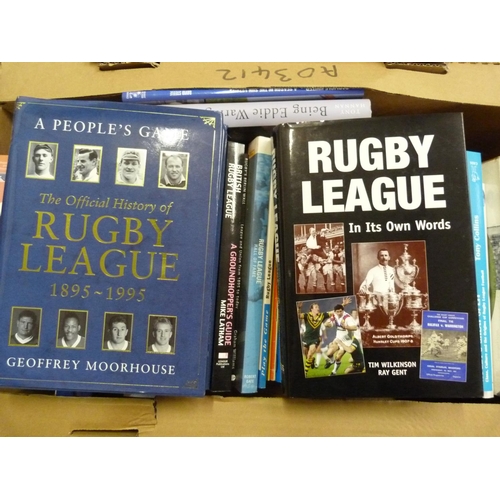 243 - Football & Rugby.  A carton of various vols. incl. Cumbria & Northern interest.... 