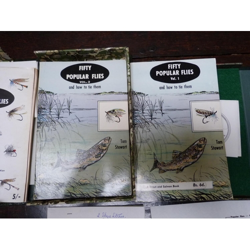 32 - STEWART TOM.  Fifty Popular Flies & How To Tie Them. 5 softback publications, each signed & ... 