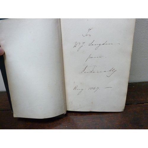 56 - QUEEN VICTORIA, SIGNATURES.  C. Grey, The Early Years of the Prince Consort, worn cond. but signed &... 