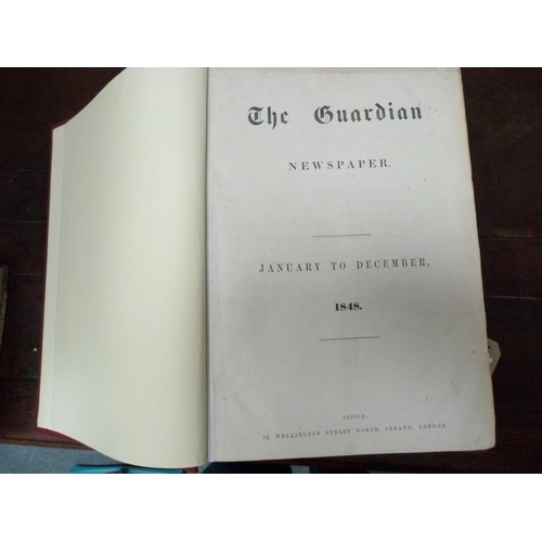 59 - THE GUARDIAN NEWSPAPER.  For the Years 1846, 1847 & 1848, bound in 2 volumes.... 