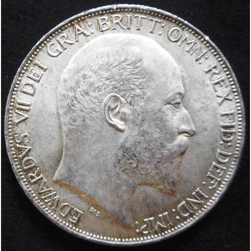 113 - United Kingdom. Crown. Edward VII. 1902. Very slight edge nicks otherwise GVF.