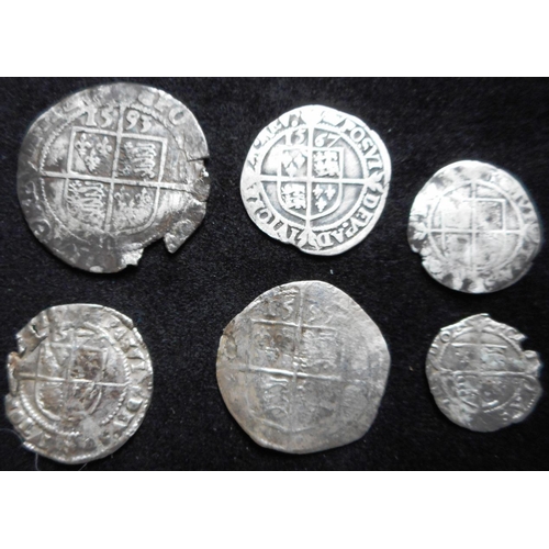 148 - England. Elizabeth I. Six various coins. Poor to Fair.