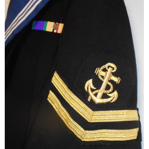 219 - British Navy dress uniform jumper named to 