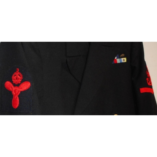 232 - British Navy dress uniform black jacket with interior pocket label 