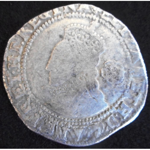 30 - England. Hammered silver sixpence. Elizabeth I. 5th issue. 1582, mm possibly sword. (SC 2572)