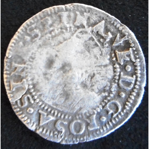 31 - England. Hammered silver three halfpence. Elizabeth I. Third and Fourth issue. 1561, mm pheon.