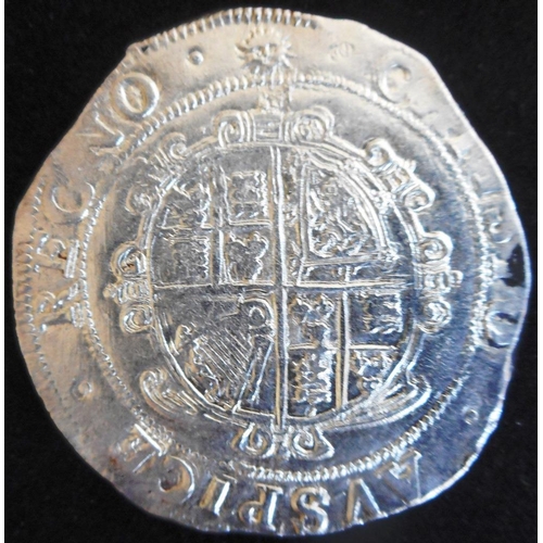 35 - England. Hammered silver half crown. Charles I. Group IV. Foreshortened horse. 1645-4, mm sun. (SC 2...