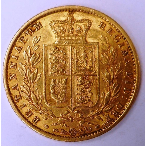 85 - United Kingdom. Sovereign. Victoria. 1857. F.