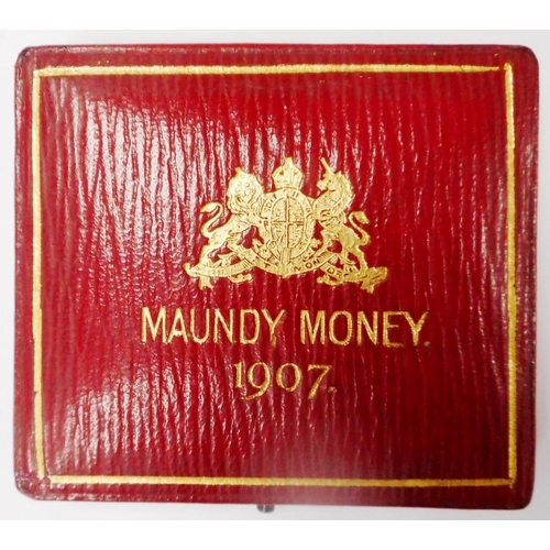 98 - United Kingdom. Maundy money. Edward VII. 1907. Proof. Cased.