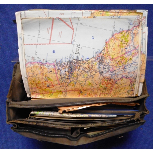 286 - Unique personal navigation bag used by Flt. Lt. Cooper, complete with all original contents, used du... 