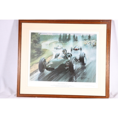 100 - MICHAEL TURNER, a set of seven formula 1 grand prix pencil signed limited edition prints including 1... 