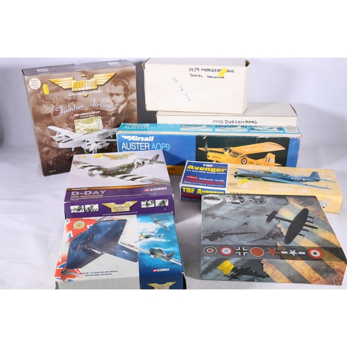 94 - Ten Lesney Matchbox models vehicles boxed, three Corgi Aviation Archive model aircraft 47401, 49001 ... 