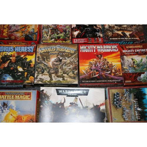 105 - Games Workshop Warhammer boxes including Mighty Empires, Battle Magic, Quest etc., some of the boxes... 