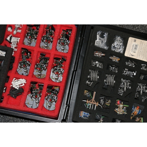 110 - Games Workshop Warhammer loose figures in three briefcases