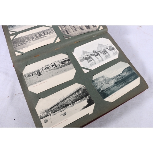 202 - An Edwardian postcard albums containing approximately 270 postcards of African interest including Fe... 