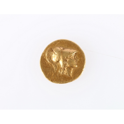 237 - Ancient Greece KINGDOM OF MACEDONIA Alexander the Great gold stater, head of Adena r, 8.5g 19mm diam... 