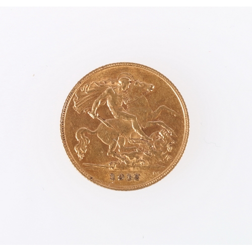 241 - UNITED KINGDOM George V (1910-1936) gold half sovereign 1912