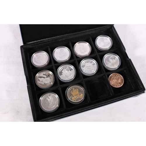 252 - The Royal Mint five silver proof coins from the Queen's 80th Birthday Celebration collection 2006 in... 