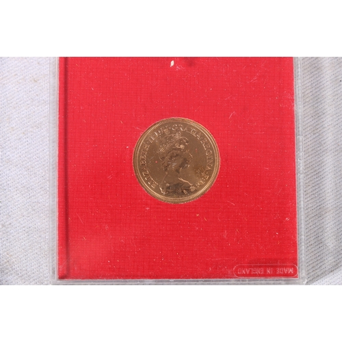 314 - UNITED KINGDOM Elizabeth II gold sovereign 1980 in perspex case