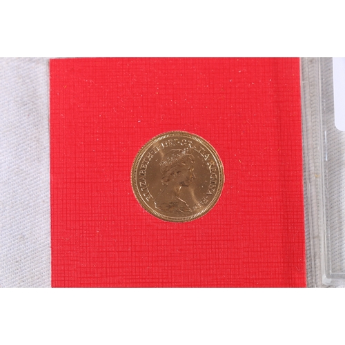 315 - UNITED KINGDOM Elizabeth II gold sovereign 1980 in perspex case