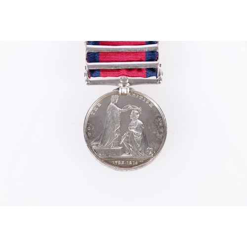 326 - Victorian Military General Service medal with five clasps including Toulouse, Orthes, Nive, Nivelle ... 