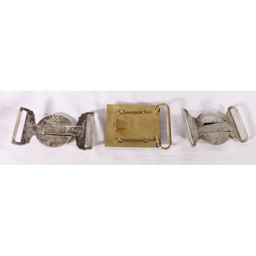 345 - Gordon Highlanders brass and white metal belt buckle, a belt buckle of the 5th Volunteer Battalion G... 