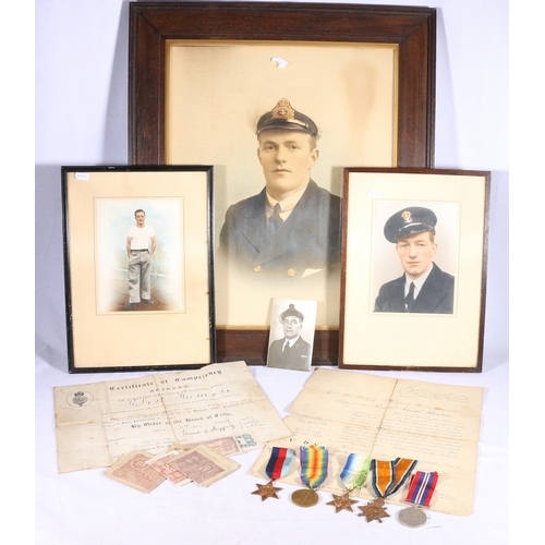 356 - WWI victory medal and 1914-15 star to WSA 1439 R THOMPSON SKR RNR (Skipper Royal Naval Reserve), a W... 