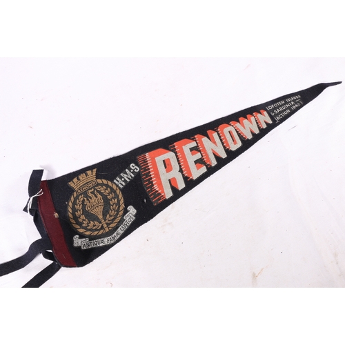 360 - HMS Renown vehicle pennant, 56cm long