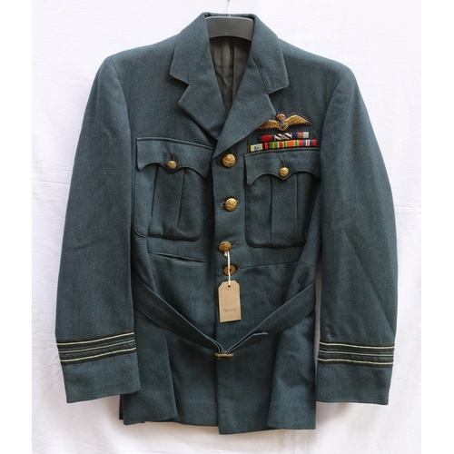 447 - British Royal Air Force dress uniform blue cloth jacket with Gieves Ltd interior pocket label 