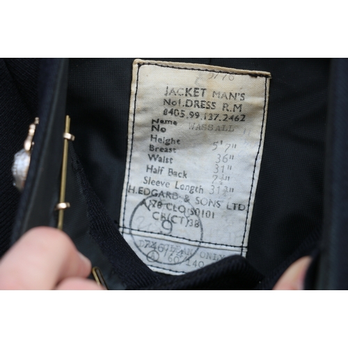 449 - British Royal Navy dress uniform jacket with Edgard and Son Ltd label 