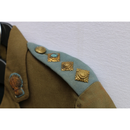 452 - British Army dress uniform green khaki jacket with A Laird and Sons Ltd of Dundee and Perth interior... 