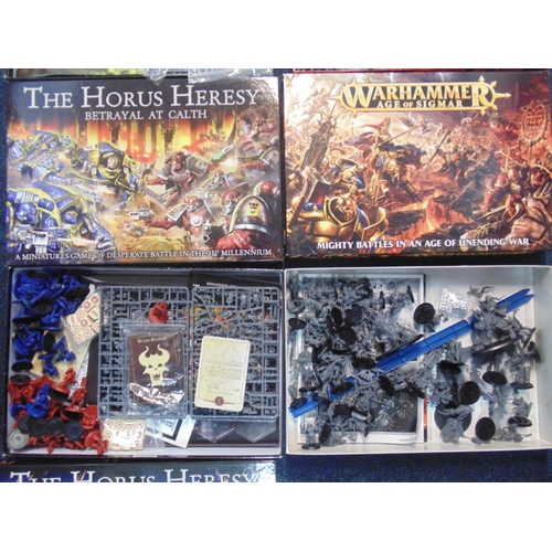 106 - Games Workshop Warhammer boxes including 40,000 Deathwatch Overkill, Age of Sigmar, Blightwar, Advan... 