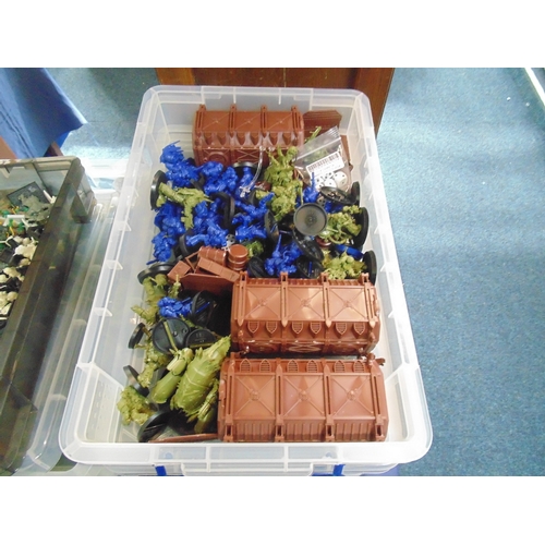 109 - Games Workshop Warhammer loose figures, separated into individual boxes containing different armies ... 