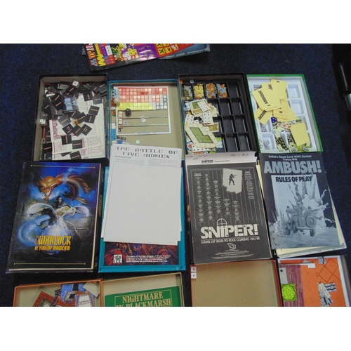 112 - Games Workshop board and other games including Eldar, Armies of the Imperium, Warlock, etc, complete... 